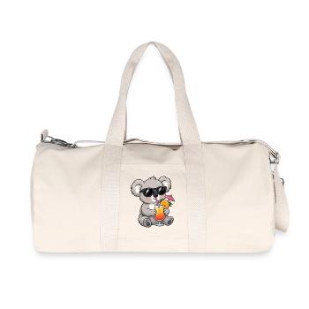 Koala Cocktail am Strand - Recycelte Canvas-Sporttasche von Stanley/Stella - Naturweiß - Vorne