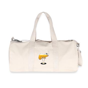 Beer Drinking Chameleon - Recycled Canvas Sports Bag by Stanley/Stella - natural - Front