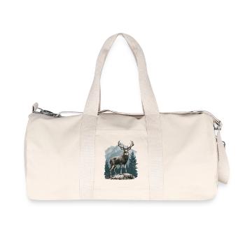 Deer with antlers - Recycled Canvas Sports Bag by Stanley/Stella - natural - Front