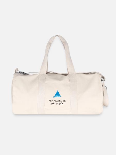 Mir reichts Ich geh Segeln. Segelboot Segel Segler - Recycelte Canvas-Sporttasche von Stanley/Stella - Naturweiß