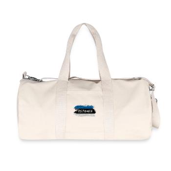 Estonia Flag / Gift Tallinn Tartu Estonia - Recycled Canvas Sports Bag by Stanley/Stella - natural - Front