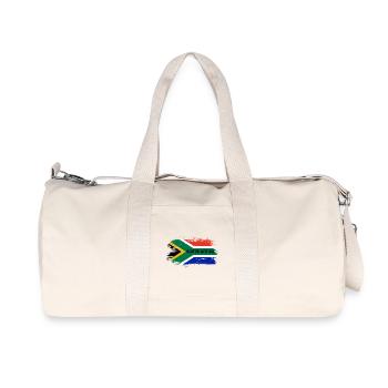 Südafrika Flagge / Geschenk Kapstadt Johannesburg - Recycelte Canvas-Sporttasche von Stanley/Stella - Naturweiß - Vorne