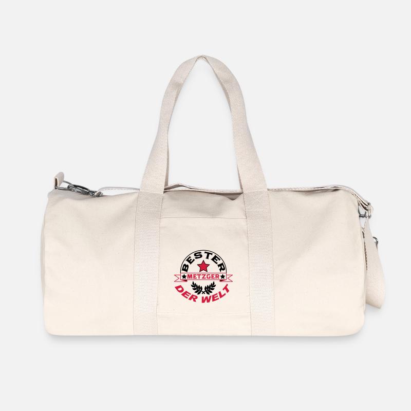 Metzger / Backer / Butcher / Baker / Vati - Recycelte Canvas-Sporttasche von Stanley/Stella - Naturweiß