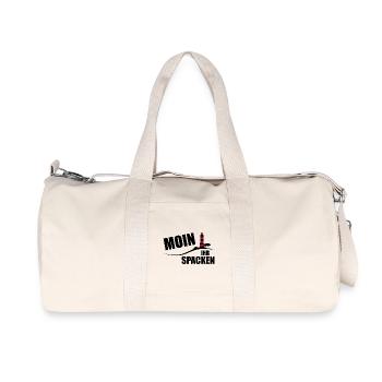 Moin ihr Spacken - Recycelte Canvas-Sporttasche von Stanley/Stella - Naturweiß - Vorne