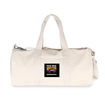 Kaninchen Pew Pew Maske - Recycelte Canvas-Sporttasche von Stanley/Stella - Naturweiß - Vorne