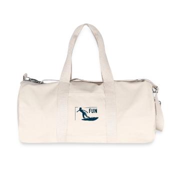 SURFER FUN - Recycelte Canvas-Sporttasche von Stanley/Stella - Naturweiß - Vorne