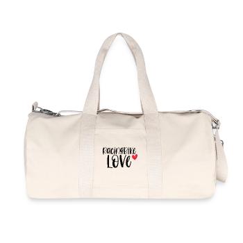 Racingbike Love! Bicycle Sport Cycling Gift - Recycled Canvas Sports Bag by Stanley/Stella - natural - Front
