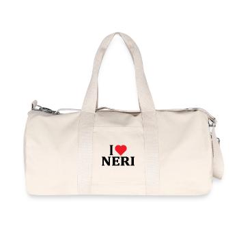 J’aime le t-shirt T-shirt noir idée cadeau - Sac de sport en toile recyclée Stanley/Stella - blanc naturel - Devant