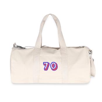70. 70 YEARS. 70TH ANNIVERSARY. 70TH ANNIVERSARY. - Recycled Canvas Sports Bag by Stanley/Stella - natural - Front