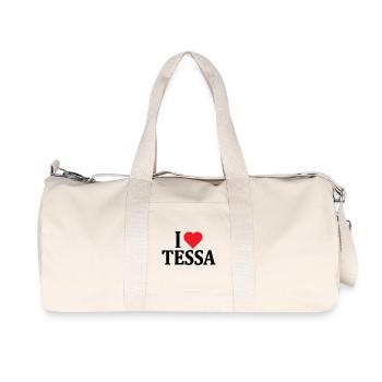 t-shirt I love Tessa t-shirt idée cadeau - Sac de sport en toile recyclée Stanley/Stella - blanc naturel - Devant