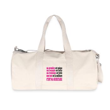 Ma SECRETAIRE est belle - Sac de sport en toile recyclée Stanley/Stella - blanc naturel - Devant