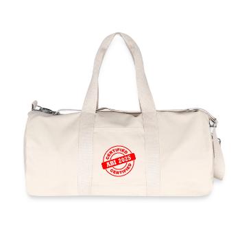 Abi 2025 - Recycelte Canvas-Sporttasche von Stanley/Stella - Naturweiß - Vorne