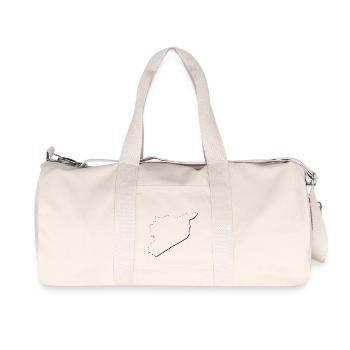 Syria map as an outline - Recycled Canvas Sports Bag by Stanley/Stella - natural - Front