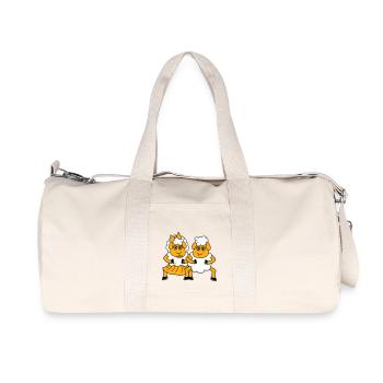 2 Sheep Couple Tired Bored Friends In Love - Recycled Canvas Sports Bag by Stanley/Stella - natural - Front