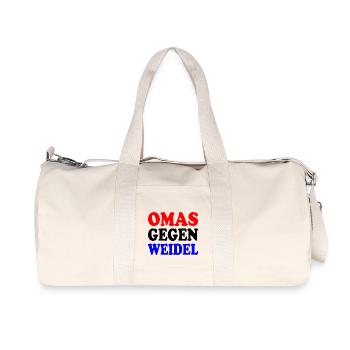 omas gegen weidel - Recycelte Canvas-Sporttasche von Stanley/Stella - Naturweiß - Vorne
