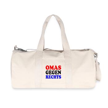 Omas gegen rechts - Recycelte Canvas-Sporttasche von Stanley/Stella - Naturweiß - Vorne