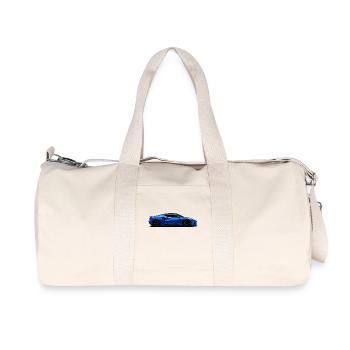 Blauer Sportwagen - Recycelte Canvas-Sporttasche von Stanley/Stella - Naturweiß - Vorne