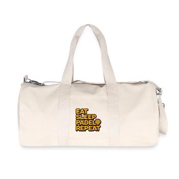 Eat sleep padel repeat 2 - Recycelte Canvas-Sporttasche von Stanley/Stella - Naturweiß - Vorne