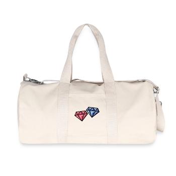 Couple de diamants (jeunes mariés, symbole de mariage/POS) - Sac de sport en toile recyclée Stanley/Stella - blanc naturel - Devant