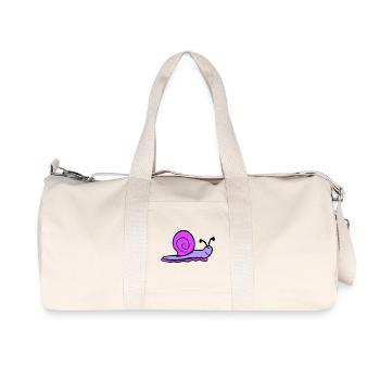 snail shell snail slug smiles sweetly - Recycled Canvas Sports Bag by Stanley/Stella - natural - Front