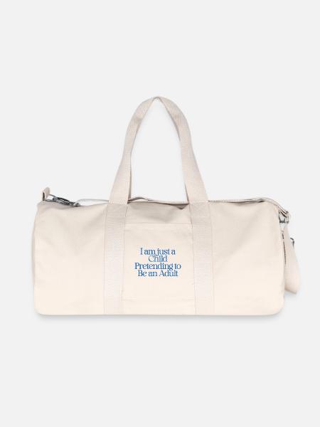 I am just a child pretending to be an adult - Recycled Canvas Sports Bag by Stanley/Stella - natural
