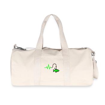 Heartbeat Fish Hook - Recycled Canvas Sports Bag by Stanley/Stella - natural - Front