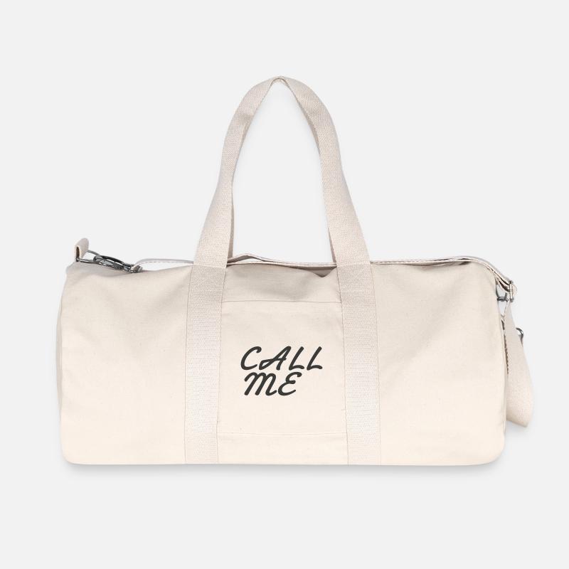 Call me - Recycelte Canvas-Sporttasche von Stanley/Stella - Naturweiß