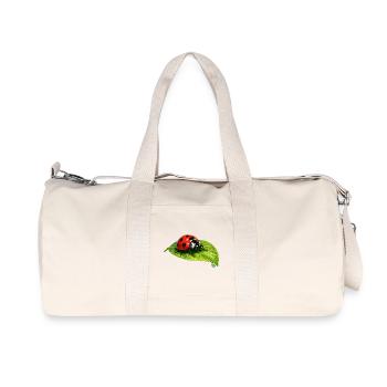 Ladybug on leaf - Recycled Canvas Sports Bag by Stanley/Stella - natural - Front