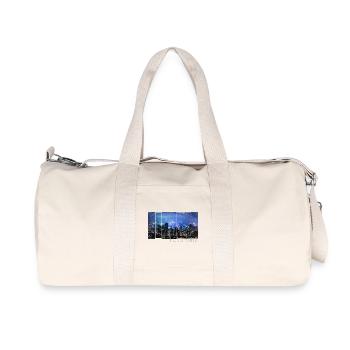 Hong Kong Island with Skyline Panorama Souvenir - Recycled Canvas Sports Bag by Stanley/Stella - natural - Front