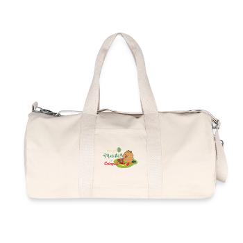 Verspielte Obstbärenplatte - Recycelte Canvas-Sporttasche von Stanley/Stella - Naturweiß - Vorne