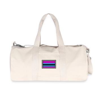 Pride Flag Stripe Logo - Recycled Canvas Sports Bag by Stanley/Stella - natural - Front