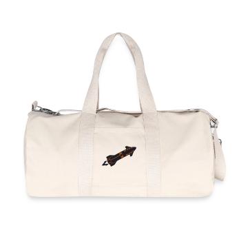 Raumschiff Rakete Silhouette - Recycelte Canvas-Sporttasche von Stanley/Stella - Naturweiß - Vorne