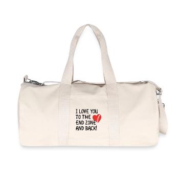 Love you to the endzone! - American Football Liebe - Recycelte Canvas-Sporttasche von Stanley/Stella - Naturweiß - Vorne
