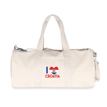  en Croatie - Sac de sport en toile recyclée Stanley/Stella - blanc naturel - Devant