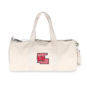 IL M'A FALLU ATTENDRE 60 ANS POUR ATTEINDRE... - Sac de sport en toile recyclée Stanley/Stella - blanc naturel - Devant
