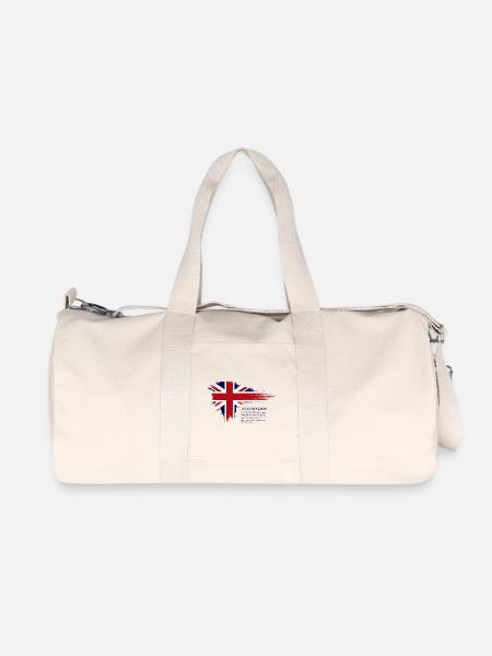 Brushstroke Union Jack Flag - Recycled Canvas Sports Bag by Stanley/Stella - natural