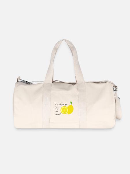 Spruch Limocello schwarz - Recycelte Canvas-Sporttasche von Stanley/Stella - Naturweiß