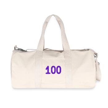 100 JAHRE. 100-jähriges Jubiläum. GEBURTSTAG 100 JAHRE. - Recycelte Canvas-Sporttasche von Stanley/Stella - Naturweiß - Vorne