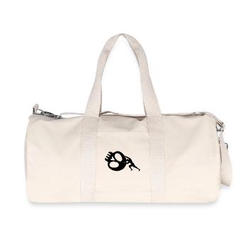 Der Mann, der den Tod abstößt (Schwarz) - Recycelte Canvas-Sporttasche von Stanley/Stella - Naturweiß - Vorne