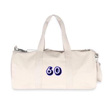 60. 60 YEARS. 60th ANNIVERSARY. 60TH BIRTHDAY. - Recycled Canvas Sports Bag by Stanley/Stella - natural - Front