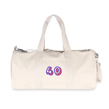 40. 40 YEARS. 40th ANNIVERSARY. 40TH ANNIVERSARY. - Recycled Canvas Sports Bag by Stanley/Stella - natural - Front