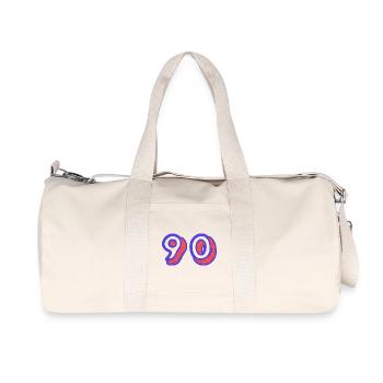 90. 90 YEARS. 90TH ANNIVERSARY. 90TH ANNIVERSARY. - Recycled Canvas Sports Bag by Stanley/Stella - natural - Front