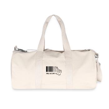 "Tanz aus der Reihe" Strichmännchen Strichcode - Recycelte Canvas-Sporttasche von Stanley/Stella - Naturweiß - Vorne