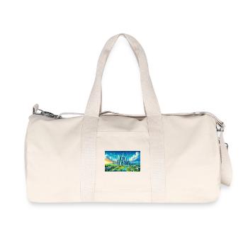 Futuristische Stadt - Recycelte Canvas-Sporttasche von Stanley/Stella - Naturweiß - Vorne