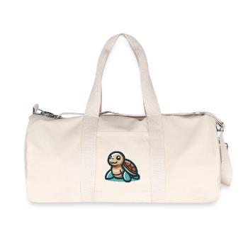 Smiling turtle - Recycled Canvas Sports Bag by Stanley/Stella - natural - Front
