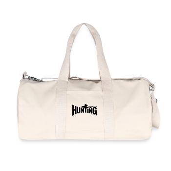 Hunting - Cool Hunter Logo - Recycled Canvas Sports Bag by Stanley/Stella - natural - Front