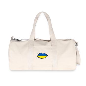 Drapeau ukrainien - Sac de sport en toile recyclée Stanley/Stella - blanc naturel - Devant
