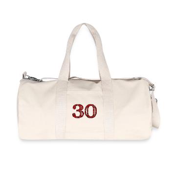 30. 30 YEARS. 30th ANNIVERSARY. 30 YEARS ANNIVERSARY. - Recycled Canvas Sports Bag by Stanley/Stella - natural - Front