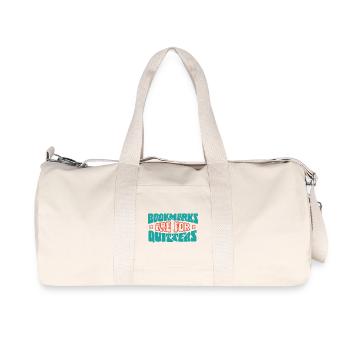 Lesezeichen sind für Aussteiger - Recycelte Canvas-Sporttasche von Stanley/Stella - Naturweiß - Vorne