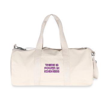 Power in Kindness Neon Typography - Recycled Canvas Sports Bag by Stanley/Stella - natural - Front